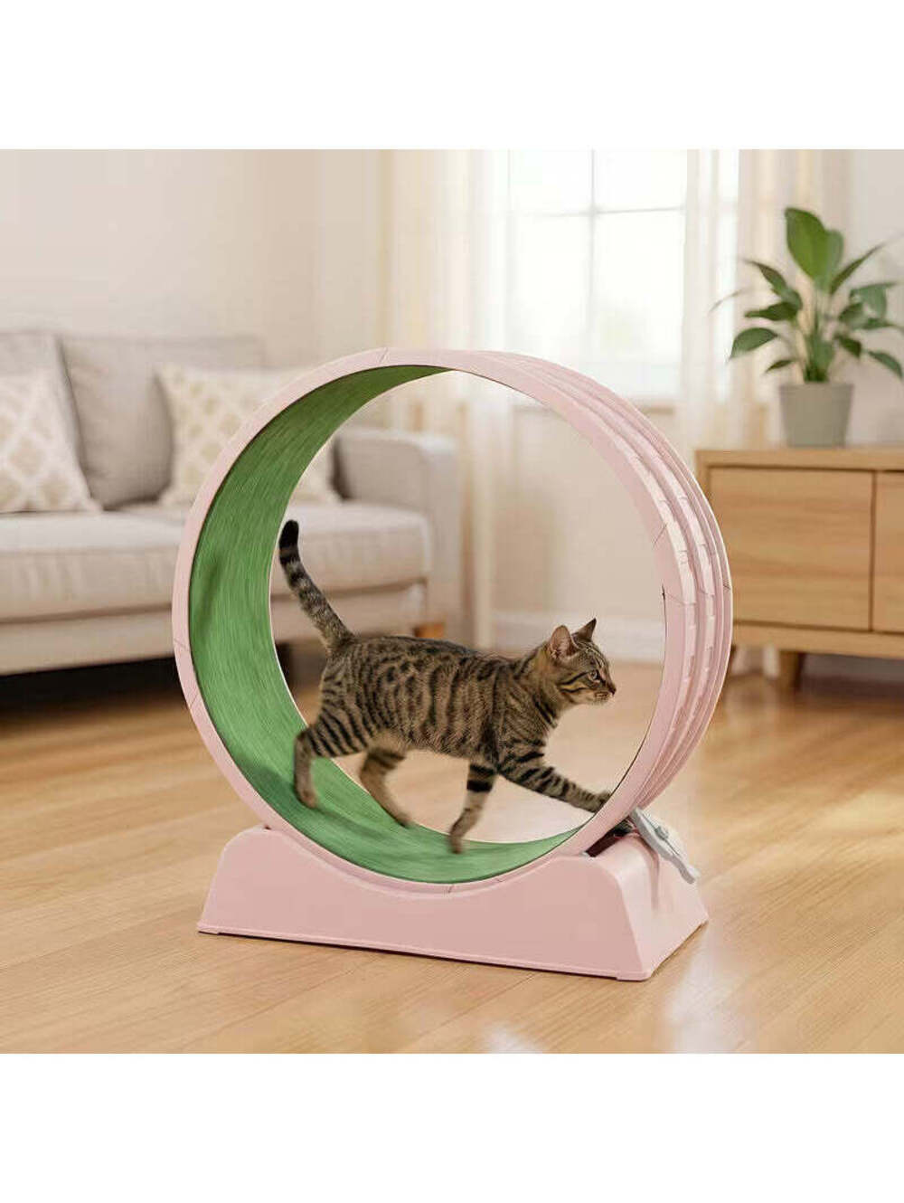 Large Cat Activity Wheel - 33 Inches - Quiet, Pink